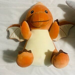 Dinosaur Plush Toy Set - Orange, Green, Gray lot of all 3